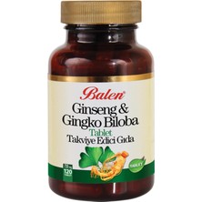 Str Store Balen Ginseng ve Ginkgo Biloba Tabletleri Enerji ve Odaklanma Için 120 Adet