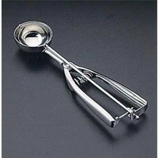 Str Store Profesyonel Küçük Boy Dondurma Kaşığı (5 Cm) - Paslanmaz Çelik Mekanizmalı Servis Kepçesi