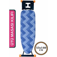 Str Store Asev Home Ütü Masası Kılıfı Keçeli Ipli Stoperli Büyük Boy 55X140 cm Blue Aura