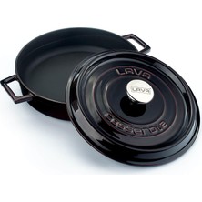 Str Store Metal Premium Serisi - Döküm Çok Amaçlı Tencere, Yuvarlak, 28 Cm, Majolik Mor
