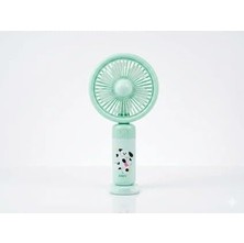 Str Store YS2257 Cute Zoo Serisi Şarj Edilebilir Taşınabilir El Fanı | 3 Kademeli Hız Ayarlı, Boyun Askılı Sevimli Hayvan Figürlü Cep Vantilatörü (Yeşil, YS-2257)