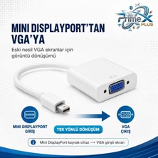 Str Store Primex PX-1515 Mini Displayport To VGA Çevirici, MacBook Mini Display To VGA Adaptör, 15 cm Beyaz Görüntü Dönüştürücü, Mini Dp Erkek To VGA Dişi Monitör Projeksiyon Tv Bağlantı Aparatı