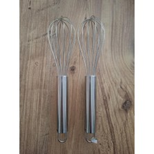 Str Store Çelik Çırpıcı Karıştırıcı, Paslanmaz Çelik Mutfak Çırpıcısı, El Tipi Çırpma Teli (2, Çelik)