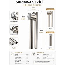 Str Store Pratik Metal Sarımsak Ezici Ergonomik Saplı Güçlü Sıkım Kolay Temizlenir Dayanıklı Mutfak Tipi Sarımsak Presi Sarımsak Öğütücü Ezme Aparatı Ev ve Profesyonel Kullanıma Uygun
