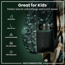 Str Store Paslanmaz Çelik Çocuk Suluk - Koyu Yeşil - 400 ml - Sızdırmaz