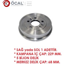 Öcal Arka Fren Kampana Dacia Duster 1-2-3 2010+ Captur Arkana 1 Citan 2 W420 2021+ 4x4 Araçlar 8200835832 R-1309