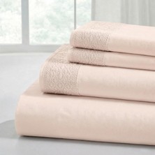 Toyigoo Yumuşak Mikrofiber Tığ Işi Dantel Çarşaflar - Lüks Mikrofiber Yatak Çarşafları - Düz Çarşaf, Derin Cepli Lastikli Çarşaf ve Yastık Kılıfları Allık Kraliçesi