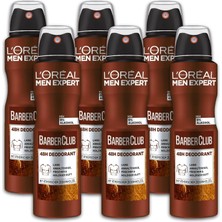 Toyigoo L'oréal Men Expert Barber Club Woody Fresh Erkek Deodorant Sprey, 6 x 150 ml
