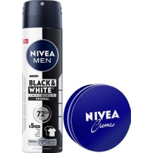 Toyigoo Creme 30ML ve Men Erkek Sprey Deodorant Black&white Invisible Original 150ML, 72SAAT Anti-Perspirant