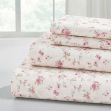 Toyigoo Baskılı 3 Parça Ekstra Yumuşak Yatak Çarşafları ve Yastık Kılıfı Seti, 40,64 Cm'ye Kadar Derin Cepler Yatağa Kaşmir Gül Ikiz