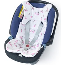 Toyigoo %100 Pamuk Bébé Lapin Rose Kız Bebek Puset ve Oto Koltuk Minderi MINDER1019