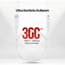 Toyigoo By Ttec Usb-A - iPhone Lightning 2A Şarj Kablosu 300CM-BEYAZ