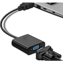 Toyigoo Tablet Projeksiyon Notebook Uyumlu HDMI To VGA Kablo Siyah