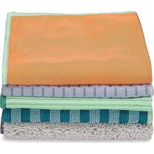 Toyigoo Renew Collection Çok Fonksiyonlu Geri Dönüştürülmüş Mikrofiber Bez, 5 Adet, Çok Renkli