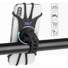 Toyigoo Universal Bisiklet Motosiklet Çocuk Arabası Silikon 360 Derece Telefon Tutucu Tüm Modellerle Uyumlu