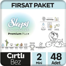 Toyigoo Bio Natural Premium Plus Fırsat Paketi Bebek Bezi 2 Numara Mini 48 Adet