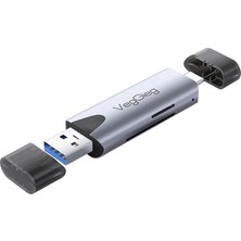 Toyigoo Type-C ve USB 2.0 Sd-Microsd Tf Kart Okuyucu