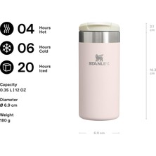 Toyigoo The Aerolight Transit Termos 0,35 L Pudra Pembe