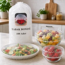 Toyigoo Tabak Bonesi 100 Adet, Şeffaf Esnek Tabak ve Kase Örtüsü, Pratik Yiyecek Koruyucu Kapak