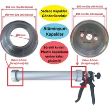 Poyraz Bioplast Sosis Silikon Tabancası Alüminyum Ön ve Arka Kapak