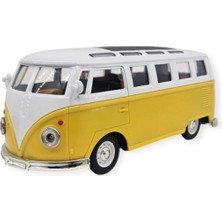 Pazarnova Çek Bırak Klasik T1 Vosvos Minibüs Oyuncak Araba - 14 cm Nostaljik Hippi Van - 1 Adet
