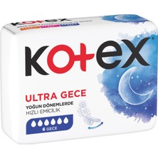 Kotex Ultra Hijyenik Ped Gece 6'lı - 6 Adet