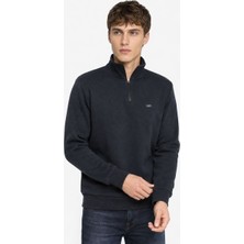 Loft Erkek Lacivert Balıkçı Yaka Regular Fit Sweatshirt
