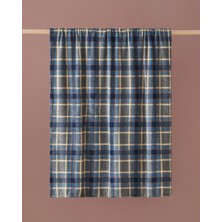 English Home Liva Ekose Baskılı Supersoft Tv Battaniye 120X160 cm Gri-Lacivert