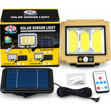 farissu Solar Sensörlü Cob LED Sokak & Bahçe Aydınlatma Projektörü – 2400 Mah, Kumandalı, Su Geçirmez