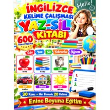Enine Boyuna Eğitim Ingilizce Kelime Çalışması Yaz-Sil Kitabı