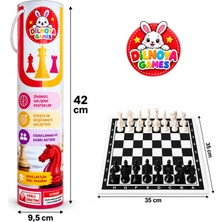 Alay Ticaret Rulo Çantalı Okul Satranç Takımı 35x35 cm Kaliteli Plastik Malzeme ile
