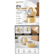 2'li Şeffaf Koli Bandı 45 mm x 100 M Yapışkan Paketleme Kargo Ambalaj Bandı