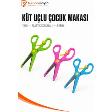Çocuk Makası Küt Uçlu Korumalı Okul Makası Öğrenci Makası 3 Lü Set