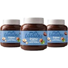 Abdurrahman Tatlıcı TADIBU Kakaolu Fındık Ezmesi 330g x 3 Adet – %35 Yoğun Fındık Oranı, Katkısız, Sürülebilir Fındık Çikolatası