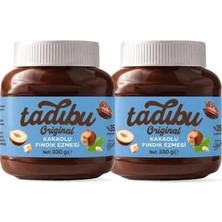 Abdurrahman Tatlıcı TADIBU Kakaolu Fındık Ezmesi 330g x 2 Adet – %35 Fındık Oranı, Katkısız, Sürülebilir Fındık Çikolatası
