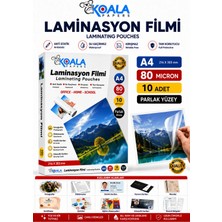 A4 Laminasyon Poşeti 80 Mikron 10 Adet Eğitim Kartları Koruma