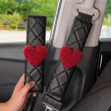 Teddy Heart Vanika - Oto Emniyet Kemeri Omuz Koruyucu - Araç Emniyet Kemeri Aksesuarı 1 Adet Siyah