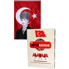 Inter Atatürk Resimli Türk Bayrağı 70X105 Kumaş