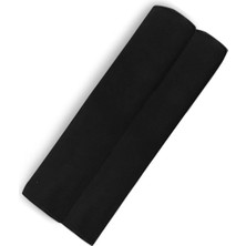 Siyah Araç Emniyet Koltuk Kemer Kılıfı & Ped (26 Cm) (Yumuşak Kumaş) (2 Adet)