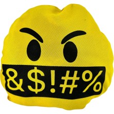 Emoji Oto Boyun Yastığı Yazı Beş Sarı