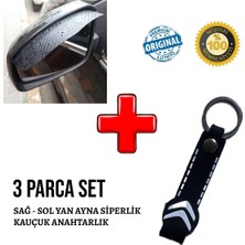 Xm ile Uyumlu Carbon Ayna Siperlik ve Kauçuk Anahtarlık Set