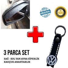 Buggy ile Uyumlu Carbon Ayna Siperlik ve Kauçuk Anahtarlık Set