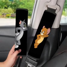 Tom ve Jerry Emniyet Kemeri Aksesuarı Set - Çiftler Için Emniyet Kemeri Omuz Koruyucu 2 Adet