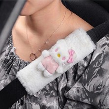 Kitty Emniyet Kemeri Kılıfı - Oto Emniyet Kemeri Omuz Koruyucu - Araç Emniyet Kemeri Aksesuarı 1 Adet Pembe