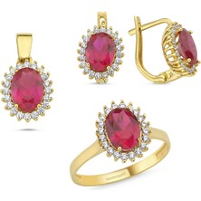 Sembol Gold Ruby Altın Anturaj Set Takım