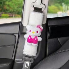 Kitty Emniyet Kemeri Kılıfı - Oto Emniyet Kemeri Omuz Koruyucu - Araç Emniyet Kemeri Aksesuarı 1 Adet Fuşya