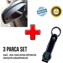 Forman ile Uyumlu Carbon Ayna Siperlik ve Kauçuk Anahtarlık Set
