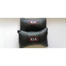 Kia Logo Venga Rio Pride Model Oto Araba Ofis Bel Destek Koltuk Boyun Yastığı Vinil Deri Nakış Iş.