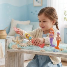 ModaDeniz Büyülü Deniz Kızı 3 Lü Oyuncak Bebek Seti - Havuz ve Banyo Eğlencesi - Pembe - 1 Adet
