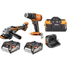 Aeg JP18AB2-402B Çift Akülü 2li Kombo Set